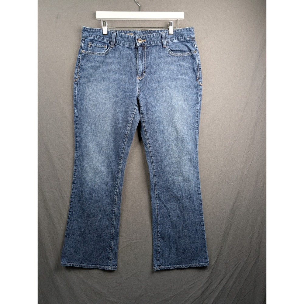 Eddie Bauer Womens Blue Classic Fit Bootcut Denim Jeans 16R